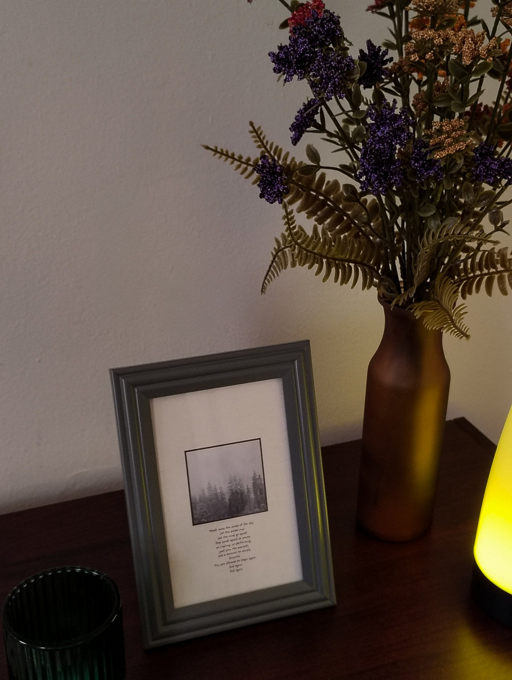 Wash Away the Noise | Treeline Poem Print