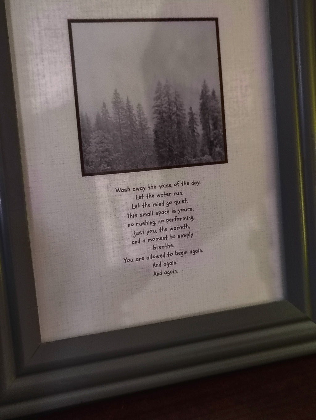 Wash Away the Noise | Treeline Poem Print