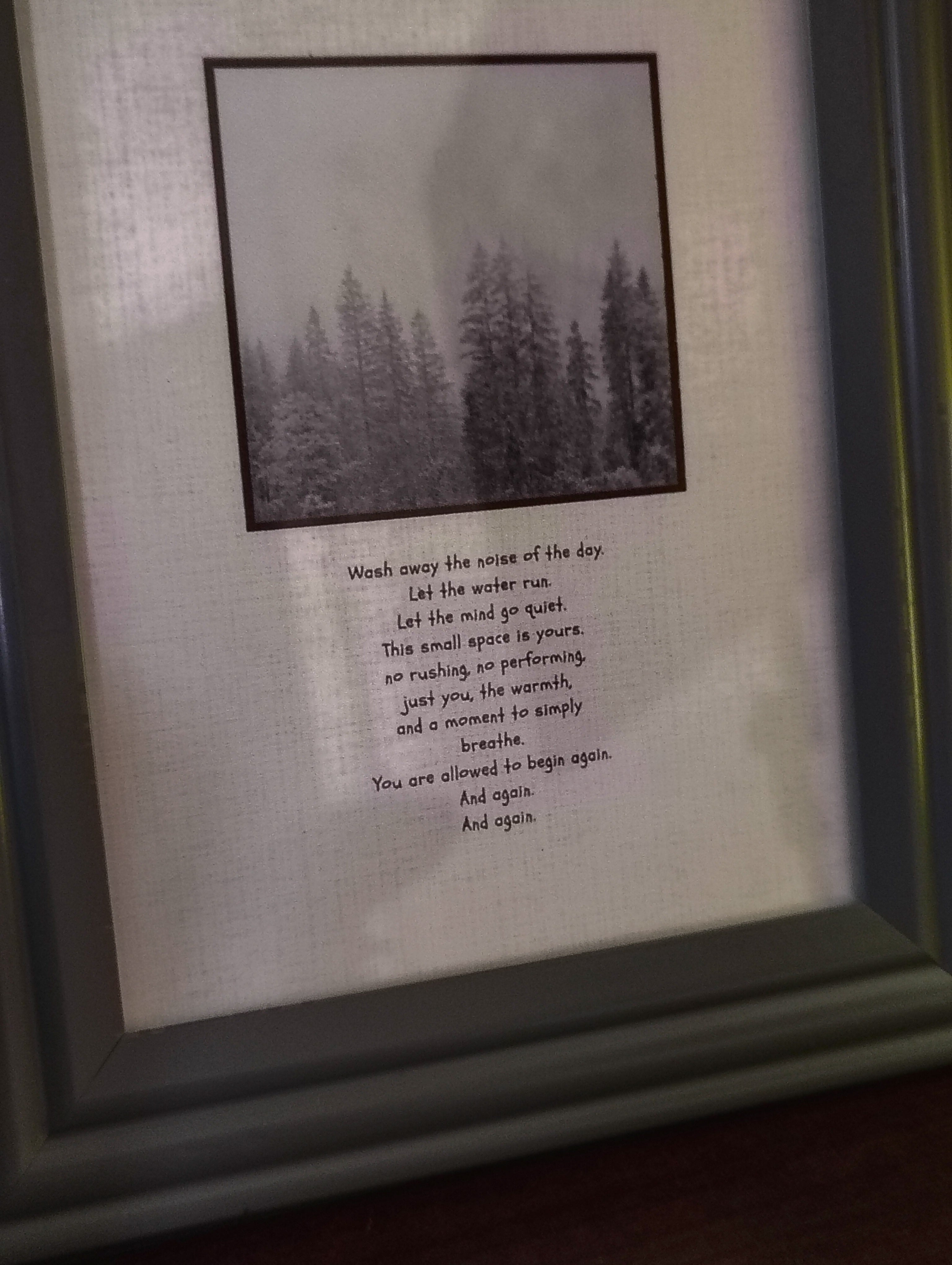 Wash Away the Noise | Treeline Poem Print