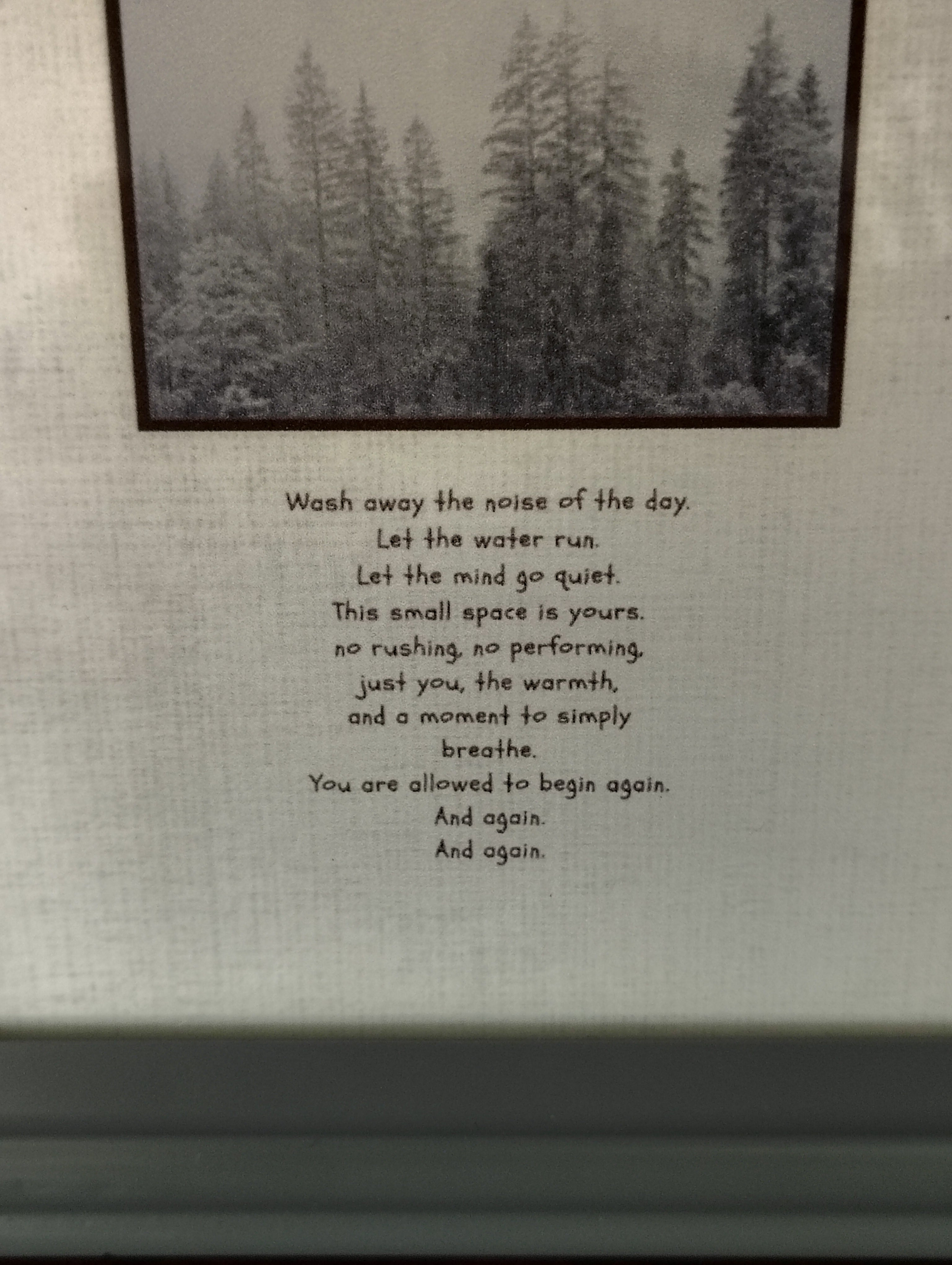 Wash Away the Noise | Treeline Poem Print