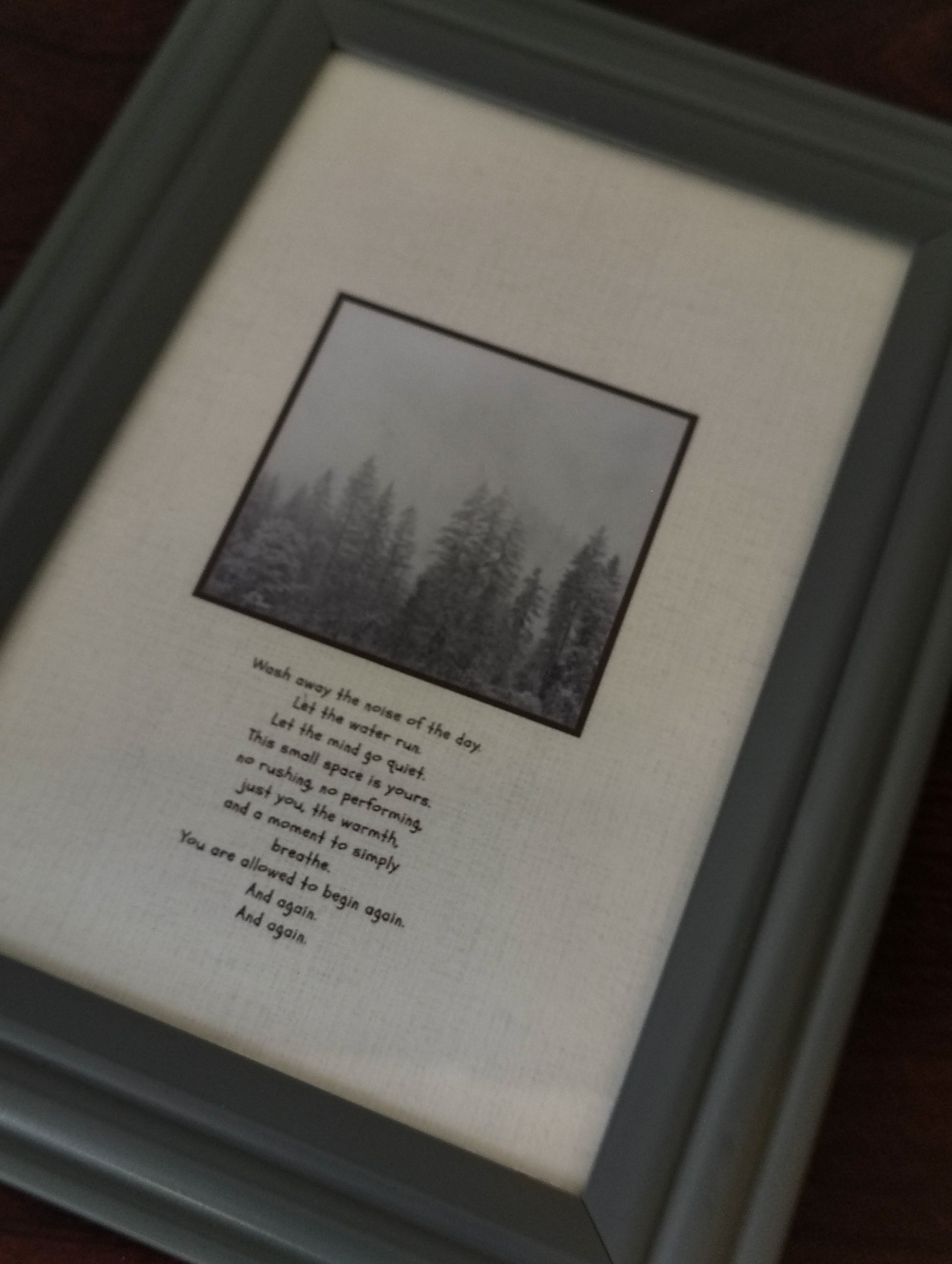 Wash Away the Noise | Treeline Poem Print