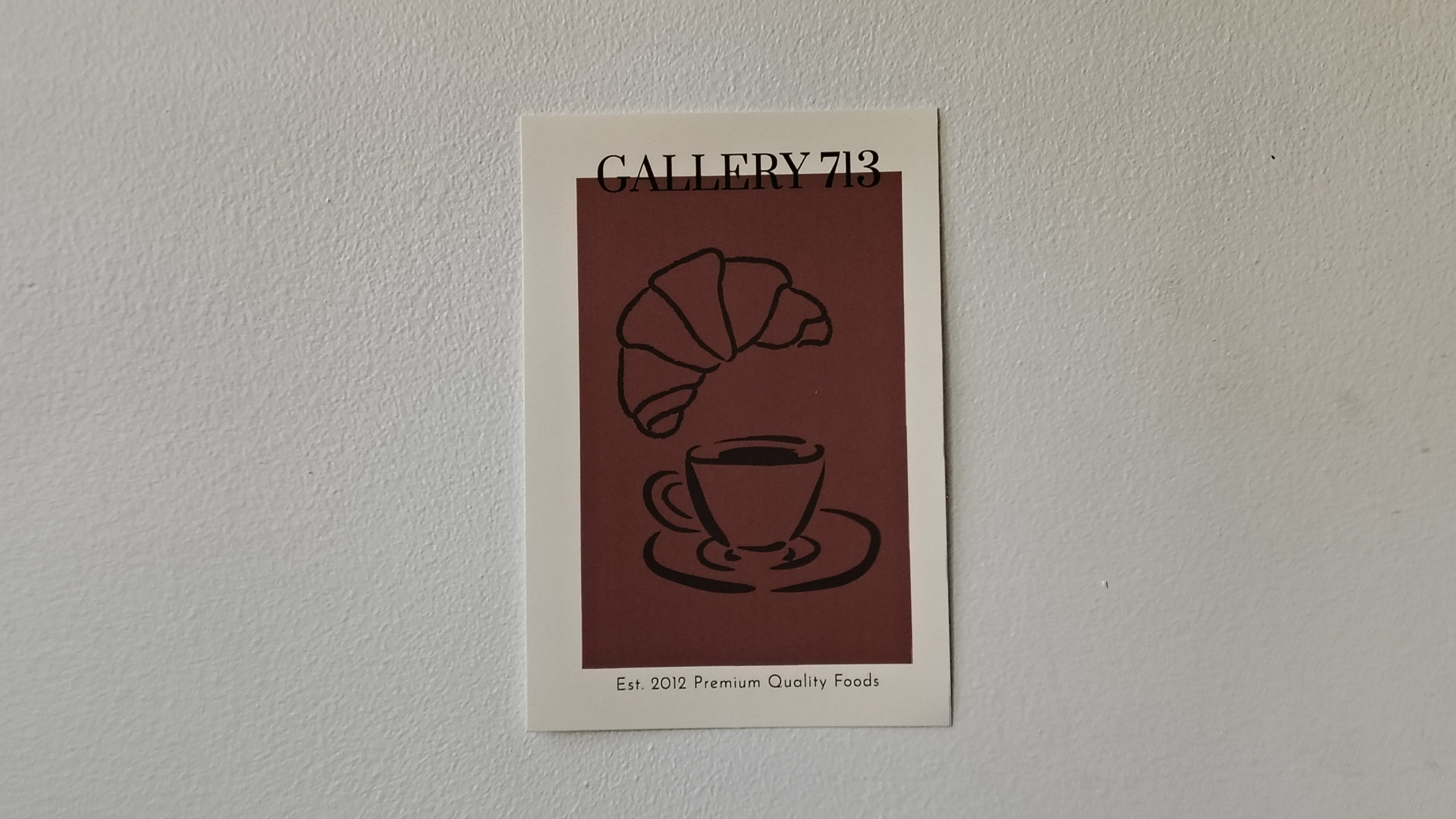 Gallery 713 Café Art Print | Moody Minimalist Food Wall Art | 5x7 or 8x10