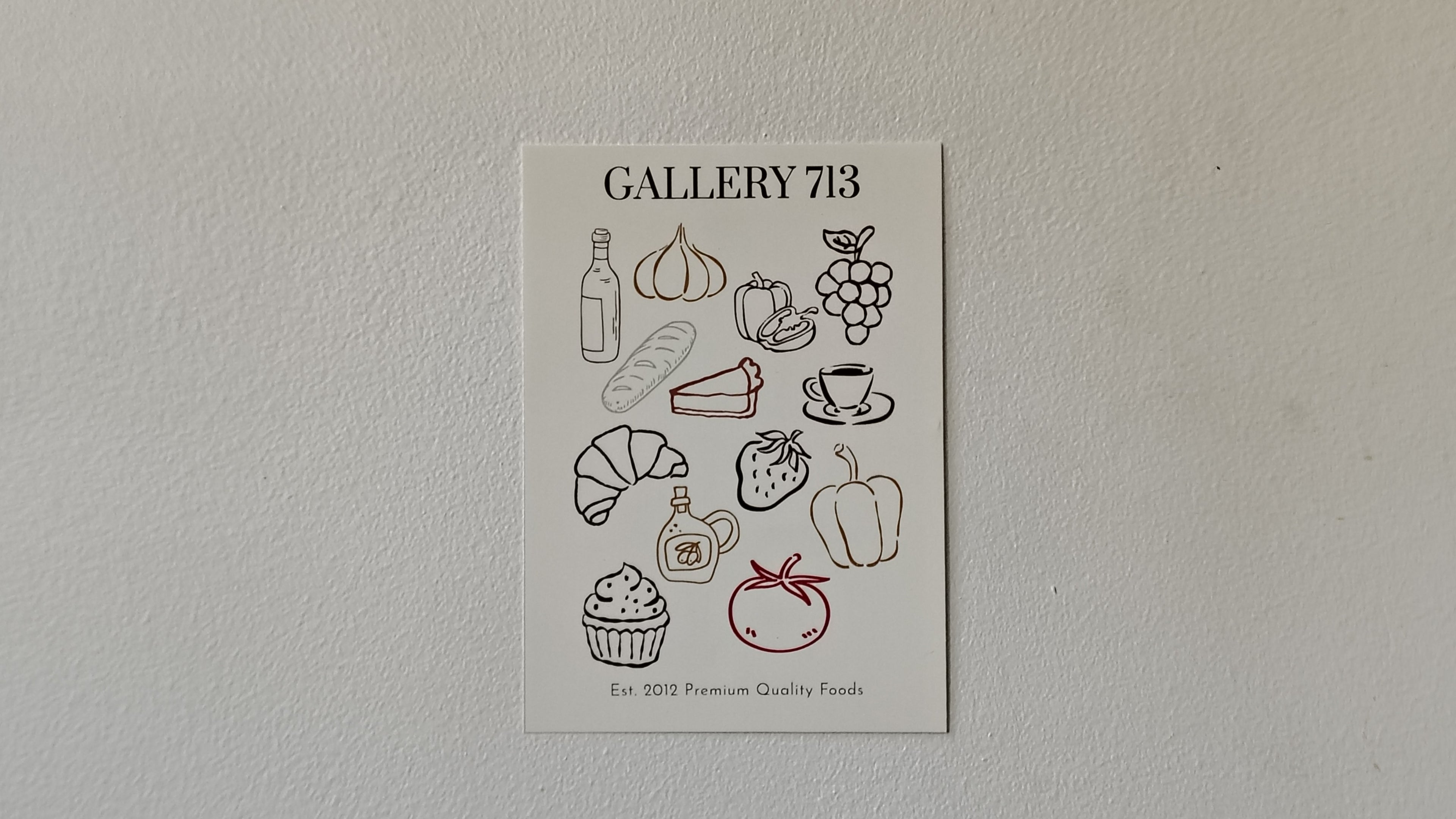 Gallery 713 Food Market Art Print | Warm Illustrated Kitchen Wall Art | 5x7 or 8x10