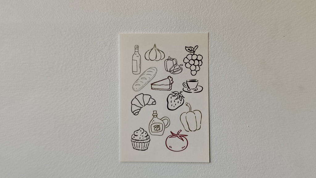 Gallery 713 Food Market Art Print | Warm Illustrated Kitchen Wall Art | 5x7 or 8x10