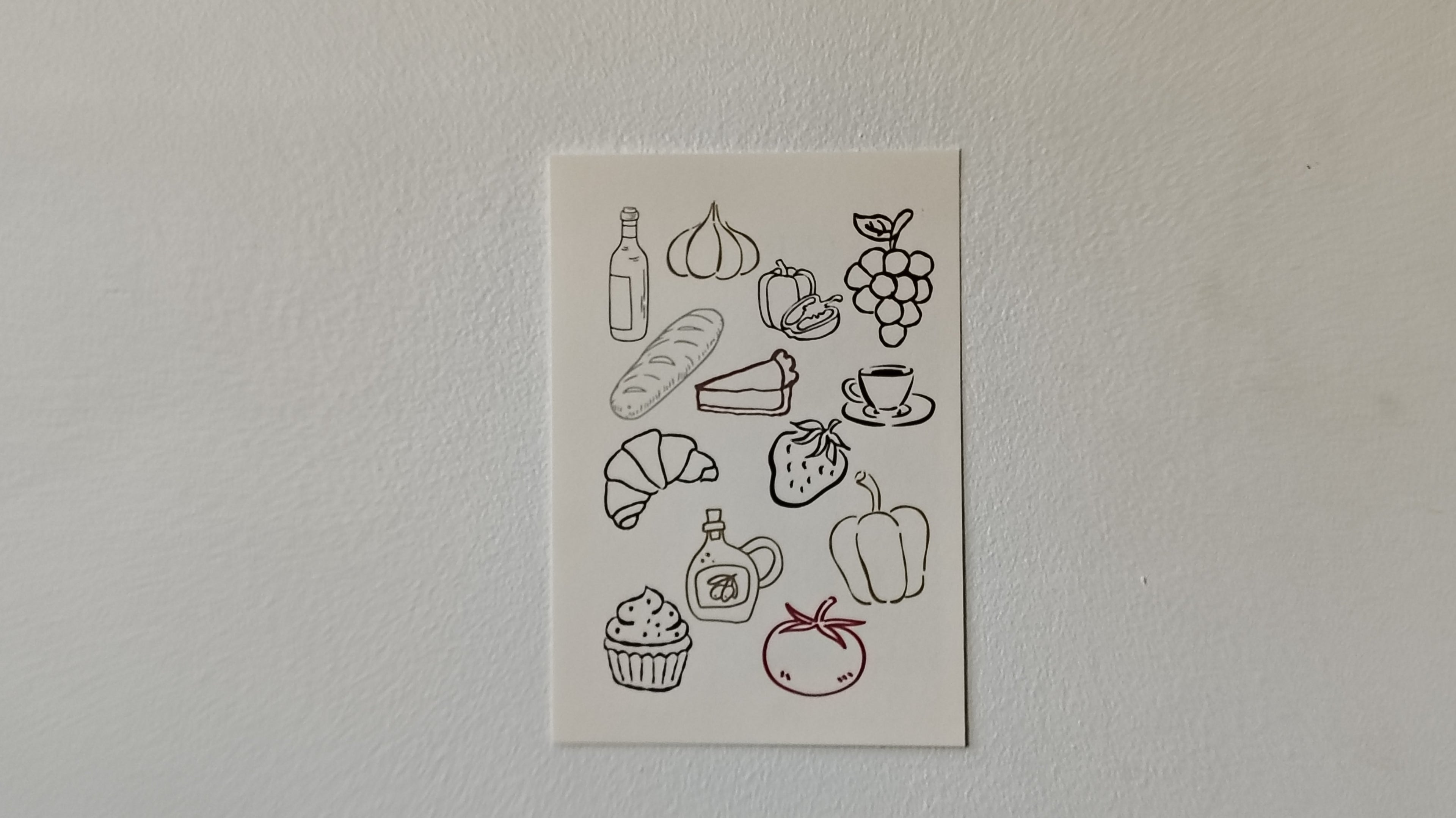 Gallery 713 Food Market Art Print | Warm Illustrated Kitchen Wall Art | 5x7 or 8x10