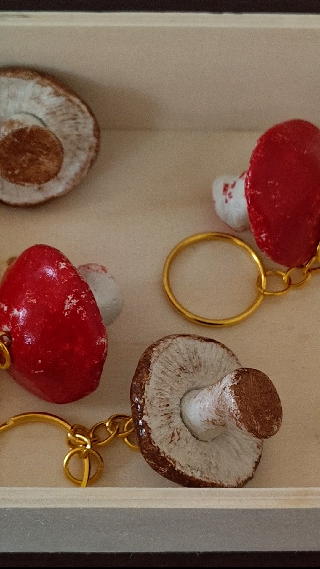 Handmade Mushroom Clay Keychain | Whimsical Cute Keychain | Cottagecore Charm
