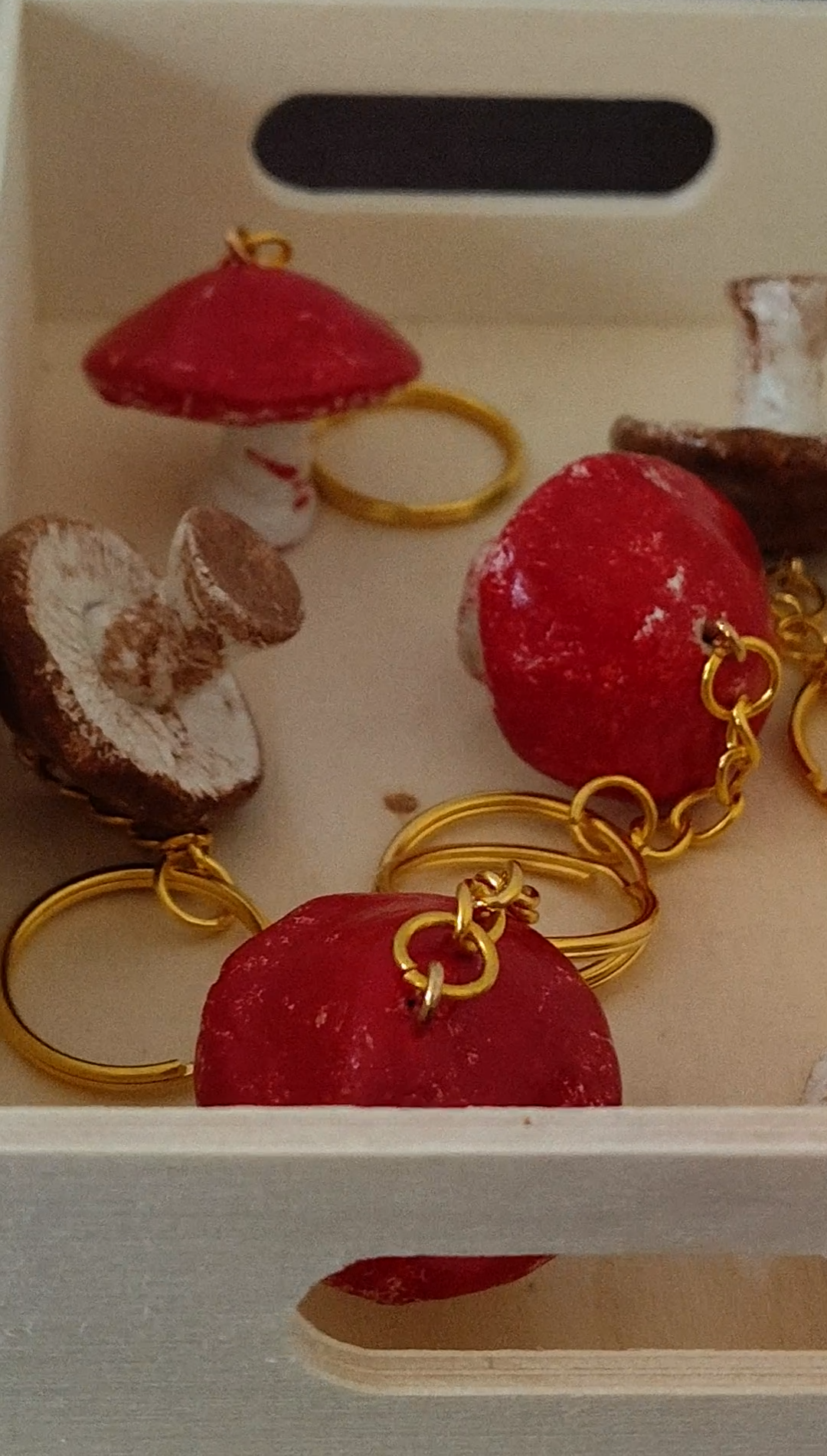 Handmade Mushroom Clay Keychain | Whimsical Cute Keychain | Cottagecore Charm