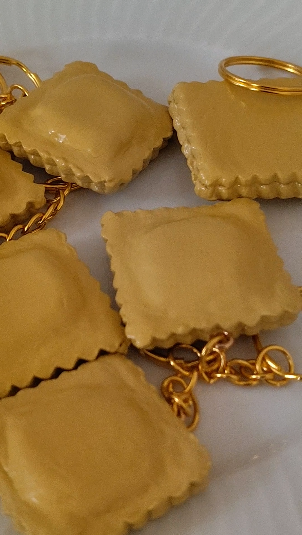 Ravioli Clay Keychain
