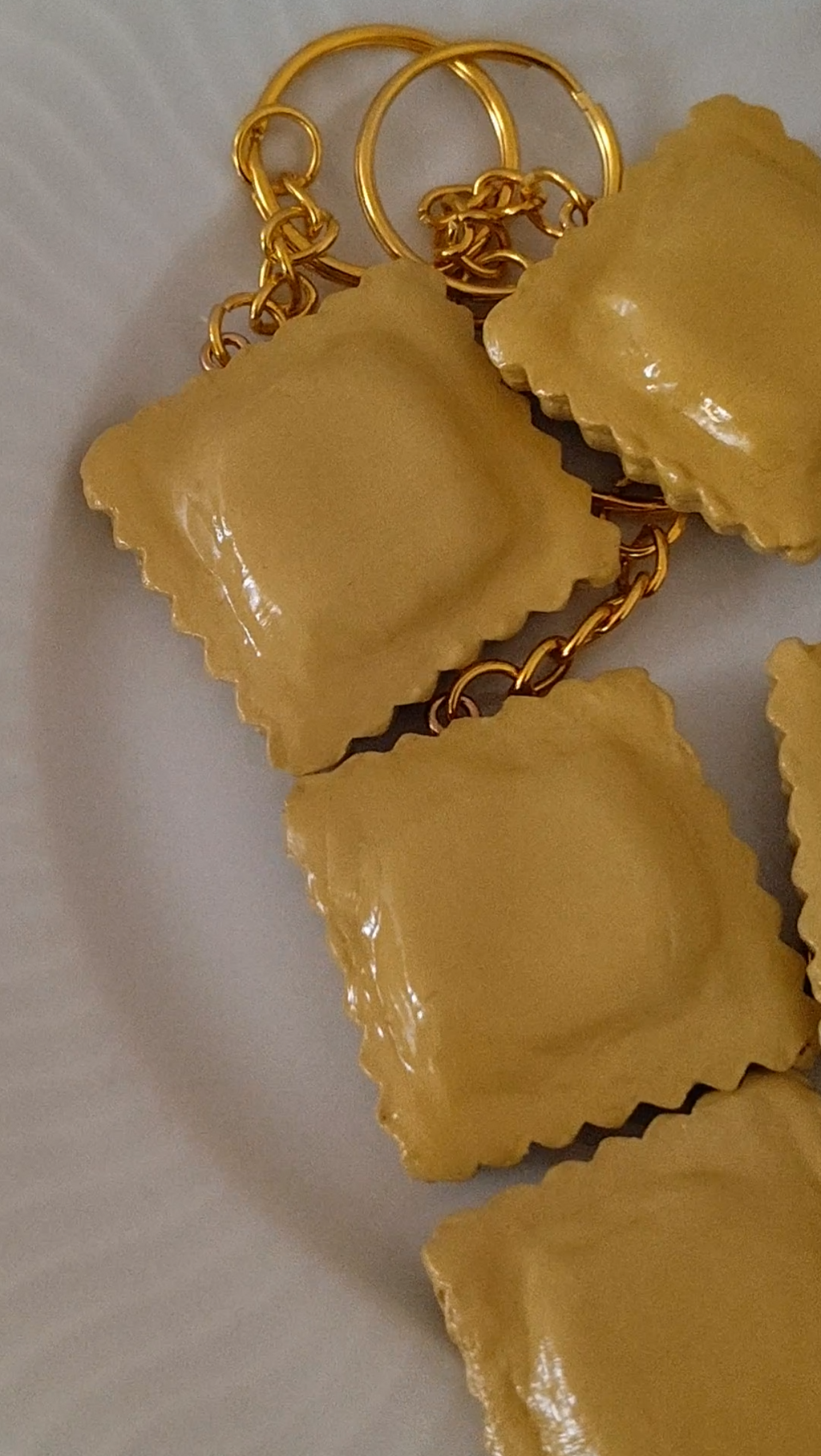Ravioli Clay Keychain