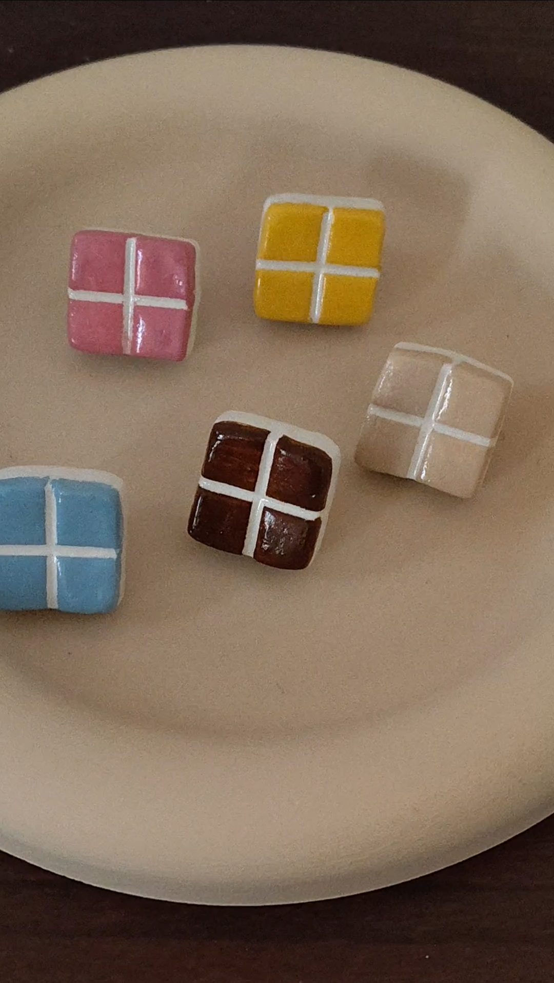 Sculpted Tile Clay Pin