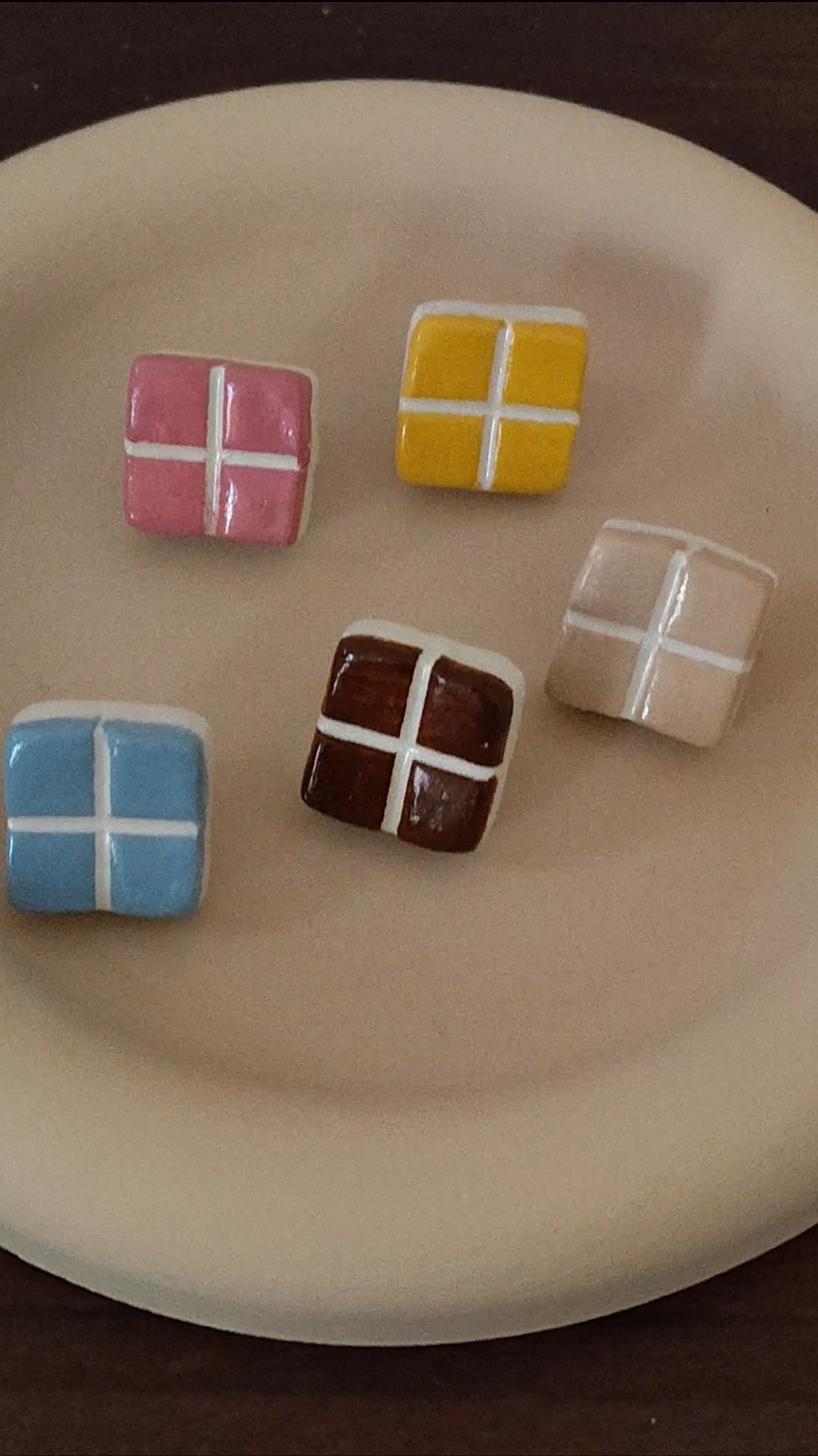 Sculpted Tile Clay Pin