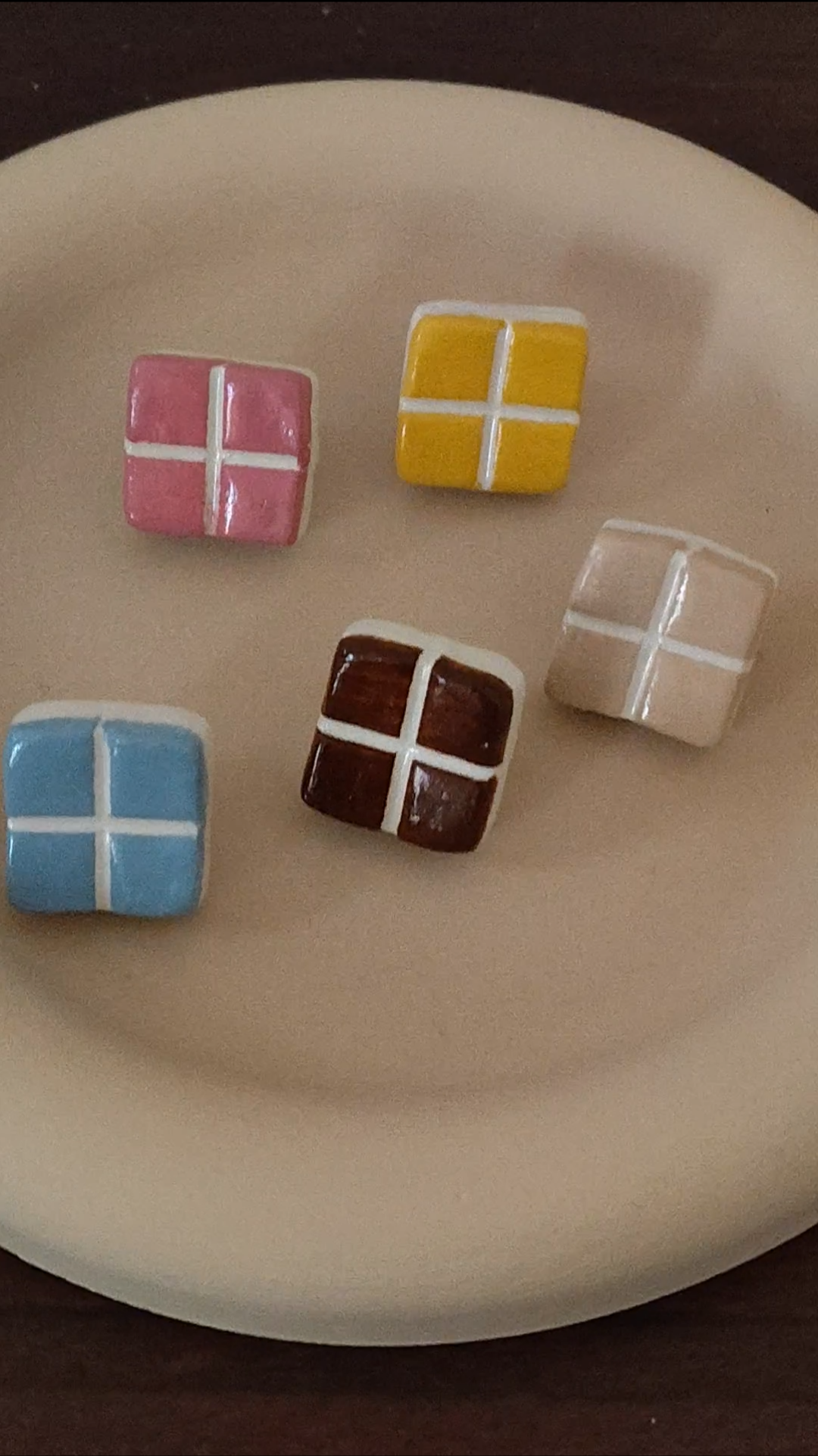 Sculpted Tile Clay Pin